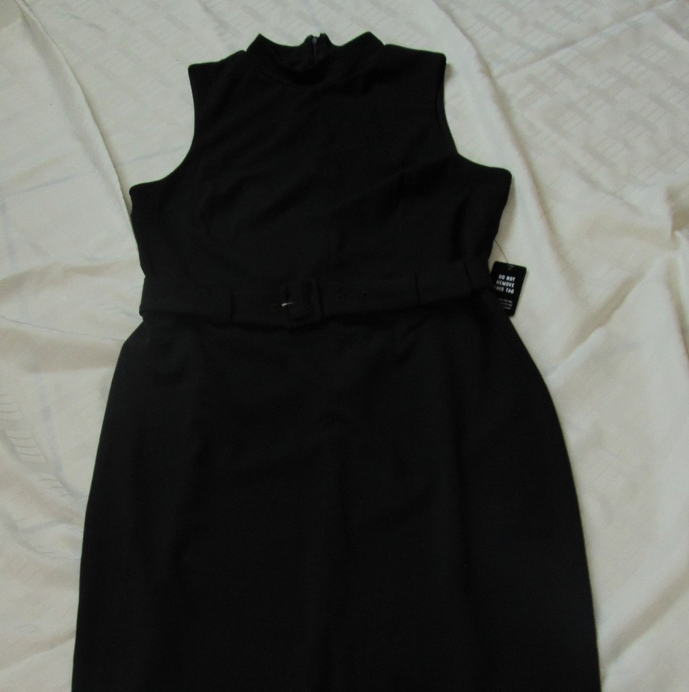 New York & Company knee length black formal dress